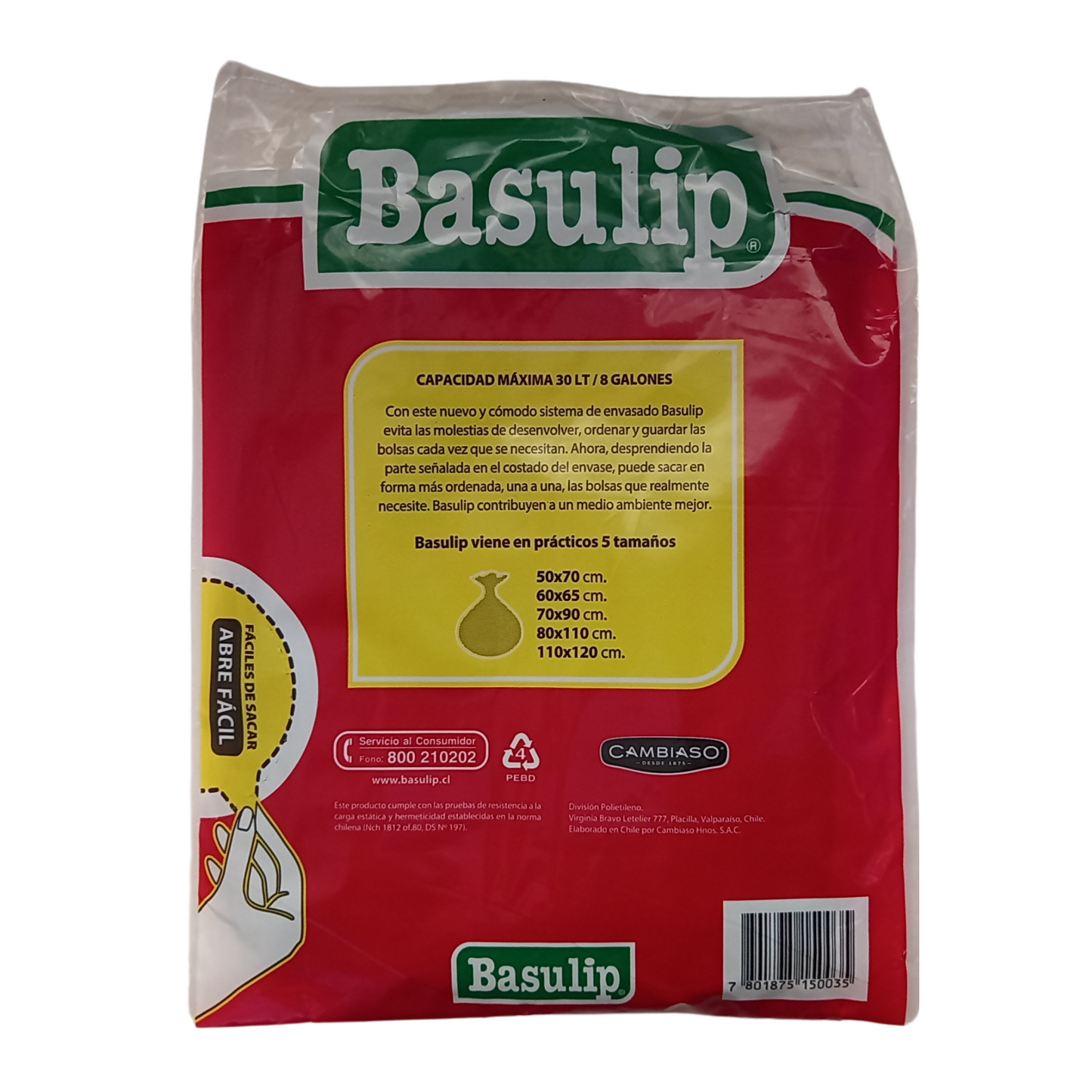 BOLSA BASURA PLANA 50X70 10UN