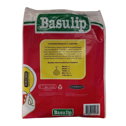 BOLSA BASURA PLANA 50X70 10UN