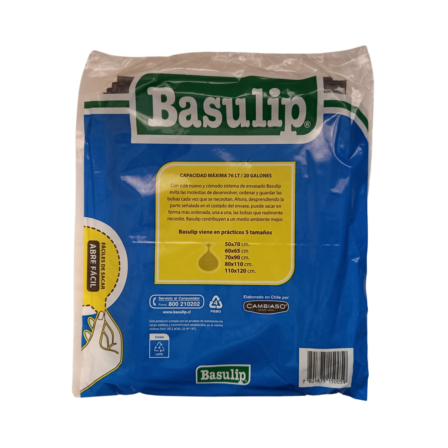 BOLSA BASURA PLANA 70X90 10UN