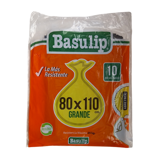 BOLSA BASURA PLANA 80X110 10UN